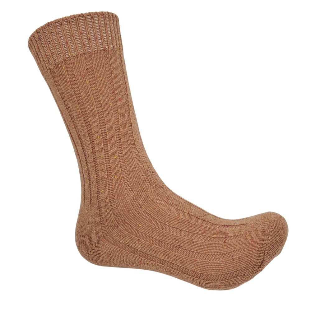 Cashmere Ankle Socks Berry Donegal Rust Medium Garnet Hill Ribbed Warm Cozy NWT